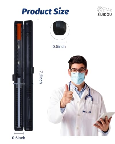 Portable Travel Insulin Case for Prefilled Syringe, Discrete Syringe Holders for Diabetes (Black | 2 Pack)