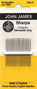 Colonial Needle 20 Count John James Sharps Needles, Size 9