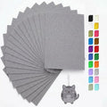 Grey Felt Fabric Sheets Stiff 20 Pcs 8" X 12" 1mm Thick - color: Grey