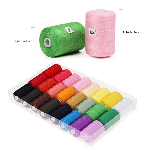 NEX 24 PCS Sewing Thread Kit, 24 Colors Sewing Machine Thread Spool