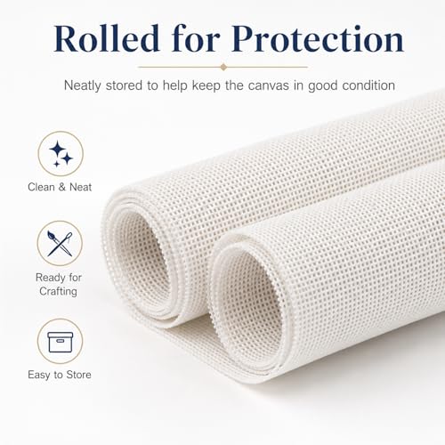 18 Mesh Needlepoint Blank Canvas - 17" x 20" - color: White 18 Mesh 17" x 20"