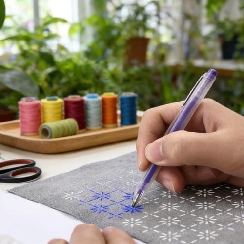 21 Pcs Plastic Sashiko Stencils Kit 8.3 x 5.9 Inch Geometric Sashiko Pattern Stabilizers and Needles Thread Tool Kit for Sewing Hand Quilting and Embroidery - size: 8.3 x 5.9 (21PCS)