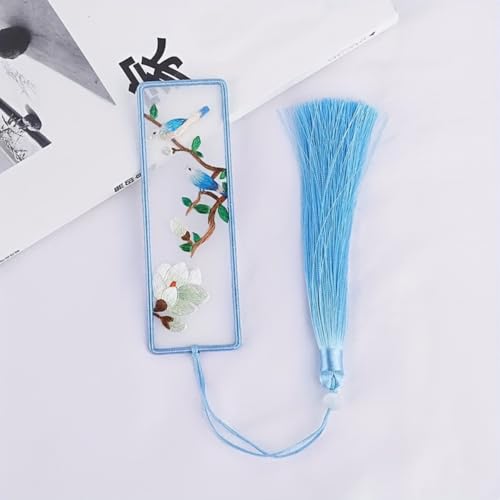 1pc Embroidery Bookmark DIY Cross Stitch Kit Floral Theme Mixed Colors All Season Crafting for Reading, Travel and Home Use, 1PC