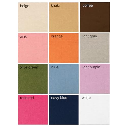 12 Sheets 12 Colors Linen Embroidery Fabric Pre-Cut 5.9×5.9Inch - size: 5.9×5.9Inch