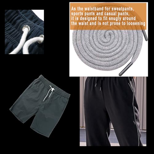 Luckkyme 30 Pack Replacement Drawstrings Drawcords for Pants Sweatpants Hoodies Scrubs Jackets Shorts, with 3 Pieces Drawstring Threader Tool 53" Long