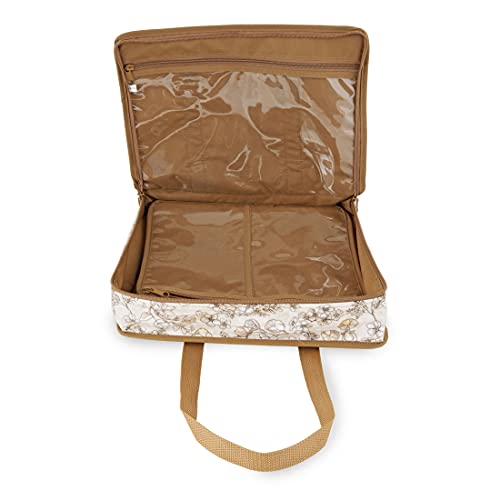 Dritz All-Purpose Project Organizer Bag, Soft Beige Floral