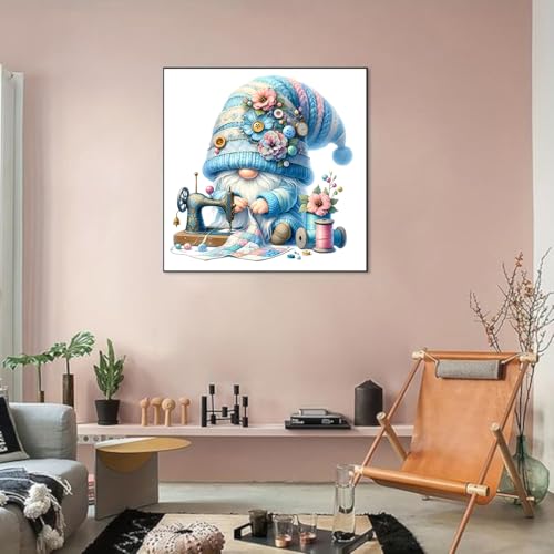 Lzyueyuan Gnomes Stamped Cross Stitch Kits for Adults Beginner, Sewing Cross Stitch Ornament Kits Counted Embroidery Needlepoint Kits Home Decor 13.8X13.8inch - color: Cross Stitch-1029-8
