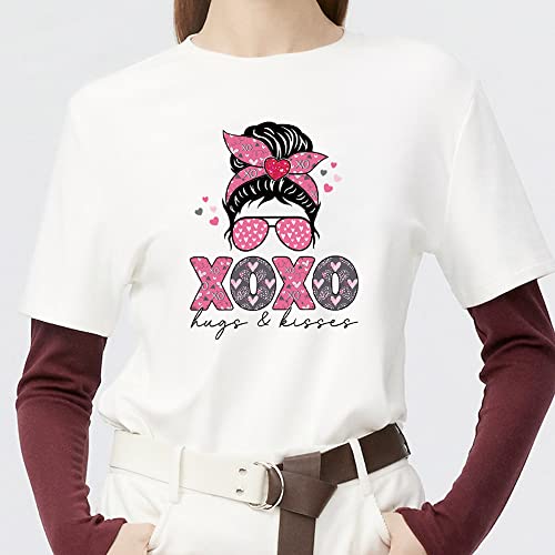 Valentine's Day Iron on Patches Heat Transfers Sticker Decals for Hoodies T-Shirt Jeans Jackets Backpack DIY Decorations 8 Large Cute Iron on Vinyl Appliques for Clothing Art Decor Supplies - color: Pink