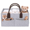 Felt Diaper Caddy Organizer, Nursery & Car Organizer - color: Grey