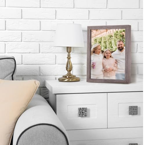 Muzilife 8x10 Shadow Box 3D Picture Frames, Glass, 3 Pack, Texture Gray - color: 3pc 8x10-texture Gray