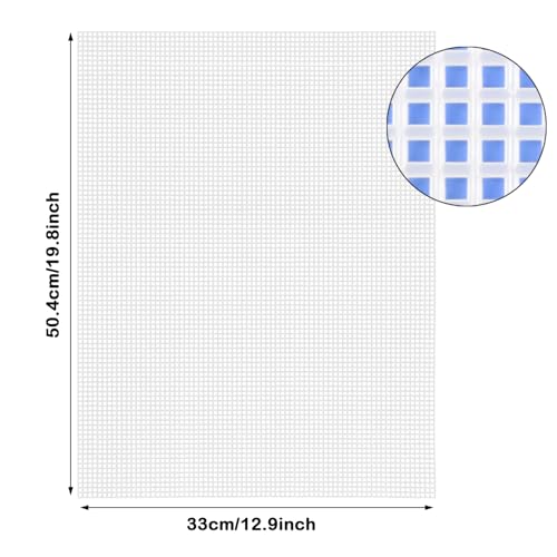 Allazone 3 PCS Plastic Canvas, 19.3 x 13 Inch Plastic Mesh Sheet for Cross Stitch, Embroidery, Knit Crochet Projects - color: 3 PCS - Large