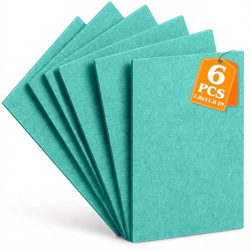 Aqua Green Stiff Felt Sheets 2mm Thick for Crafts, 7.8" x 11.8" (6-Pack) - color: Aqua Green
