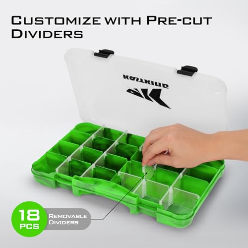 KastKing Utility Tackle Boxes, 3600 and 3700 Fishing Tackle Trays - color: Green Camouflage, size: 3700(4Pack)