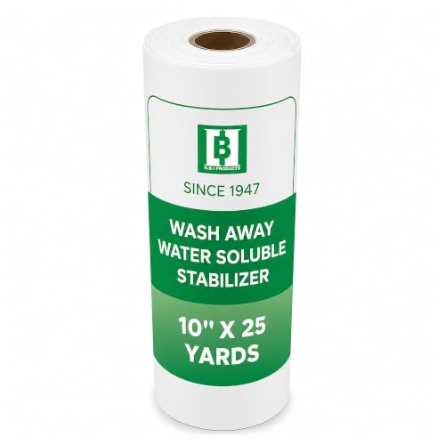 HBI Wash Away Embroidery Topping, Water Soluble Clear Film, 10 in x 25 yd - size: 10" x 25yd