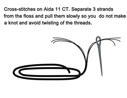 ITSTITCH Stamped Cross Stitch for Adults 11CT 25X25 inch DIY Embroidery Starter Kits Easy Patterns Embroidery for Hand Crafts DMC Printed Cross Stitch Kits Supplies Needlework -Flower and Peach - color: Stamped 23×24 inch