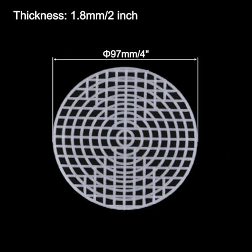 MECCANIXITY 10pcs 4" Plastic Mesh Canvas Sheet 4 Count Round Needlepoint Blank Canvas for Embroidery Knit Crochet Acrylic Yarn Crafting, White - size: 4"