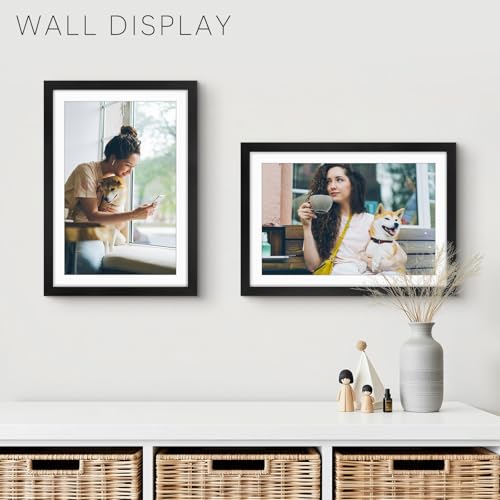 Golden State Art 13x19 Black Picture Frame Mat for 11x17 Real Glass - color: Black, size: 13x19