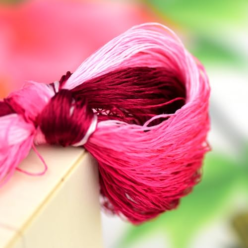 Natural 100% Silk Thread, Handmade Embroidery Thread Silk Floss 8 Colors 110m Each (09) - color: 09