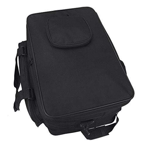 Compact Fundamentals Art and Crafts Supplies Organizer Tote Bag Shoulder Bag Foldable Oxford Fabric Essentials Art Cargo Carry Bag for Brush Pens Markers Pencils Highlighters Sketchbook Color Chart - color: Black