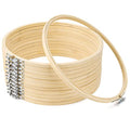 GIEMSON Embroidery Hoop 10 Inch 12 Pieces Large Embroidery Hoops Bamboo Circle Cross Stitch Hoop for Embroidery Art Craft Sewing - size: 10 inch