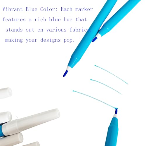10 PCS Blue Washable Fabric Markers for Sewing