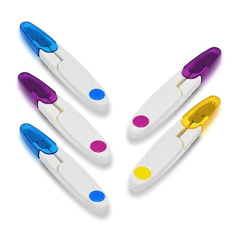 AKOAK 1 Pack U-shaped Yarn Scissors, Tailor's Scissors, Portable Yarn Scissors with Safety Cover, Thread Scissors for Needlework, Cross-Stitch Craft, DIY Projects, Sewing Supplies (purple) - color: Purple