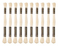 12 Skeins Embroidery Cotton Floss of 8.75yds for DIY Embroidery, Beige - color: Beige