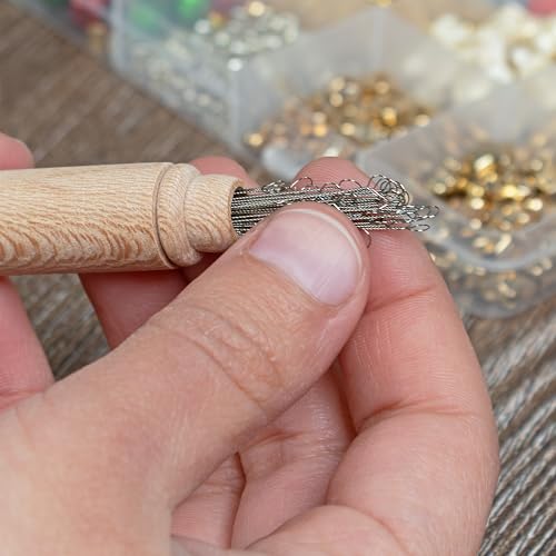 Wood Needle Case - Stylish Flush Design Organizer for Sewing & Knitting Needles