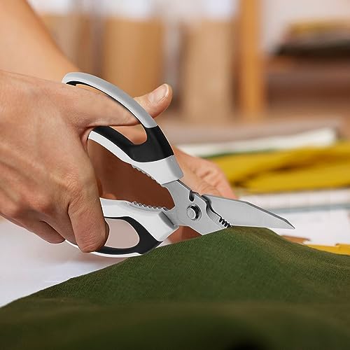 BoFuYuan Utility Scissors All Purpose heavy duty 8-Inch White - color: White
