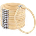 Yorwex 12 Pieces 5 Inch Embroidery Hoops Adjustable Wooden Circle Cross Stitch Hoop Ring for Embroidery, Art Craft Handy Sewing - style: 5 inch