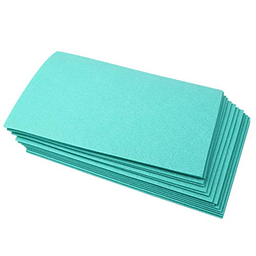Polyester Felt Sheet Stiff 15 Sheets 20 x 30 cm(7-7/8 X 11-7/8 in 5/64 in Thick) (Turquoise) - color: Turquoise