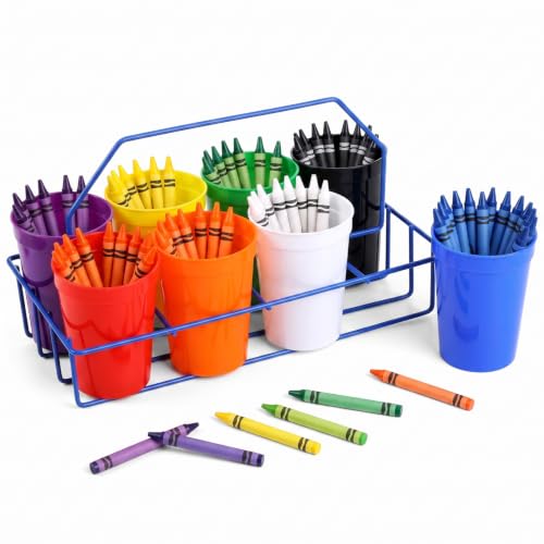 Teenyyou 1 Set Crayon Organizer for Classroom, Marker Caddy and Stand, Blue