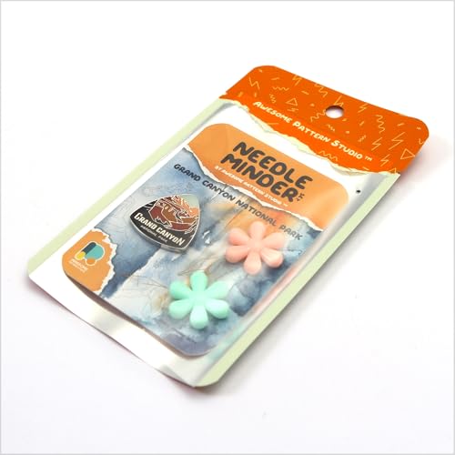 Awesome Pattern Studio Needle Minder Set - Grand Canyon National Park Magnetic Needle Minder + 2 Needle Threaders. Enamel Pin for Cross Stitch, Embroidery and Craft - size: Grand Canyon Classic Design - SET #1