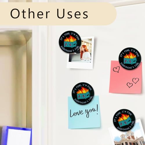 2pcs Funny Dumpster Fire Needle Minder, Magnetic Needle Nanny Needlework Accessories