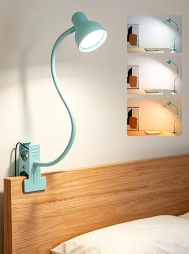 Clip on Reading Light for Bed 3 Color Modes Teal - color: Teal