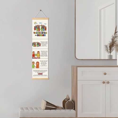 Twelve spies in Canaan Banner, Church Banner, Christian Rustic Hanging Door Flag, Farmhouse Decorations Outdoor Indoor, Church Activity Decor, Bible Lesson, Scripture and Words Decorations - color: Style 40