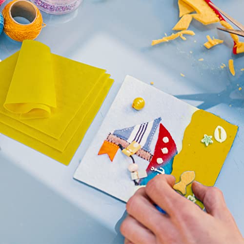 Jtnohx Soft Light Yellow Felt Sheets Flexible Felt Fabric for Crafts 12" - color: Light Yellow