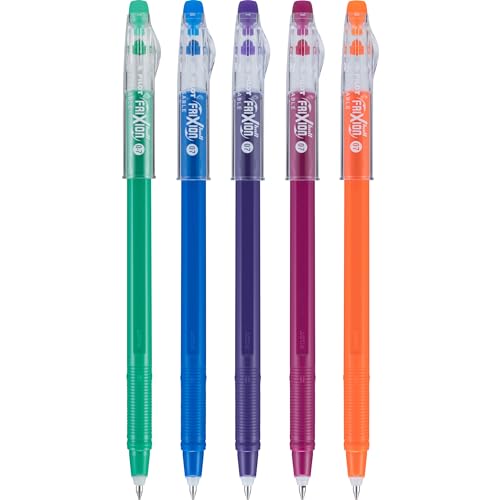 PILOT, FriXion ColorSticks Erasable Gel Ink Pens, Fine Point 0.7 mm, Pack of 10, Kelly Green, Blue, Purple, Magenta & Salmon Pink - size: 1 Count (Pack of 2)