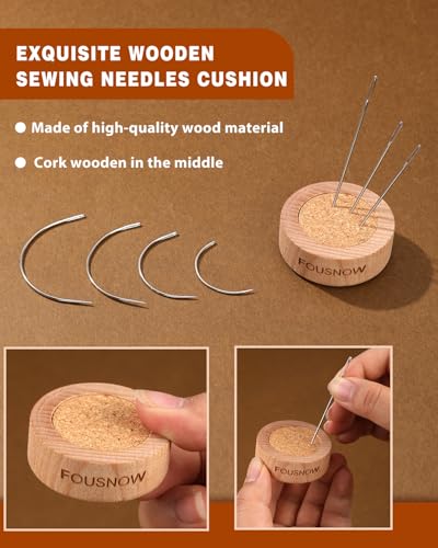 FOUSNOW 28 Pcs Leather Sewing Needles Kit, Heavy Duty Sewing Needles Kit - size: Style1-24 Pcs