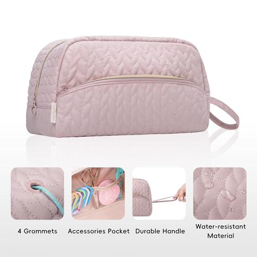 KarSyon Crochet Bag for Yarn Storage Knitting Crochet Supplies Accessories - color: Pink