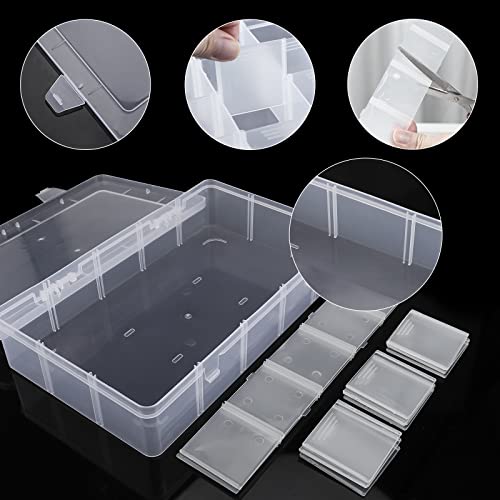 Exptolii 15 Large Grids Plastic Organizer Box with Dividers, Clear Compartment Container Storage for Washi Tapes Beads Crafts Jewelry Fishing Tackles, Size 11 x 6.3 x 2.2 in - size: 1x Large 15 Grids