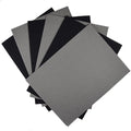 KCS 6 pc of 12" x 18"(30cmx45cm) 14CT Counted Cotton Aida Cloth Cross Stitch Fabric (Dark Grey+Black) - color: Dark Grey+black