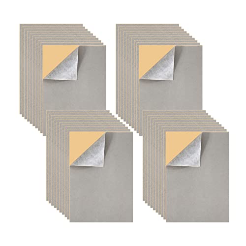 Mesheshe 40-Piece A4 Self-Adhesive Fabric Set - Peel & Stick Felt Liner, DIY Art & Crafts, Grey Drwyrmitts & Jewellery Boxes - color: Gray, size: 40PCS
