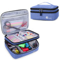 Luxja Double-Layer Medium Sewing Organizer, Dark Blue - color: Dark Blue, size: Medium