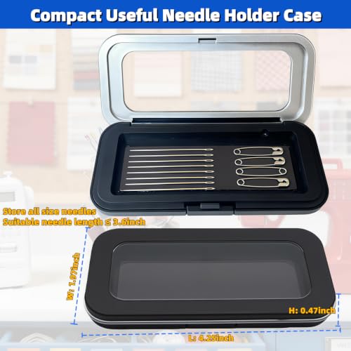 Magnetic Needle Holder Case with Clear Lid for Embroidery Sewing Crafts