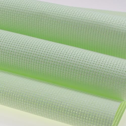 KCS one piece 19" x 28"(48cmx72cm) 11CT Counted Cotton Aida Cloth Cross Stitch Fabric (Light Green) - color: Light Green