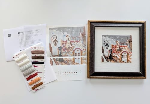 RIOLIS 610 City and Cats Counted Cross Stitch Kit 5.12 x 5.12 in - style: City and Cats 610