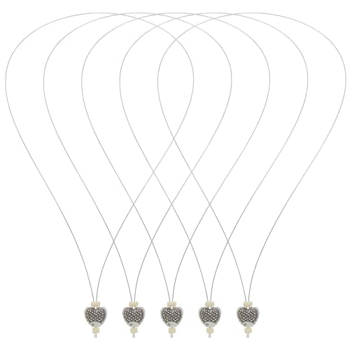10pcs Rings Loop Threader Hair Extensions Pulling Tool Hair Extension Loop Needle Pulling Hook Tool 21cm Heart Shape for Hair and Feather Extensions, Silver - size: Heart Shape