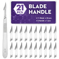 YixangDD 21PCS 20 Scalpel Blades with #11 Scalpels Surgical Sterile Blades - color: 21 Pcs Handle and Blades #11