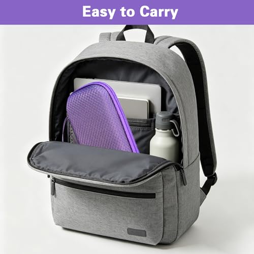Purple Insulin Peptide Pen Travel Case with Rhombic Texture
